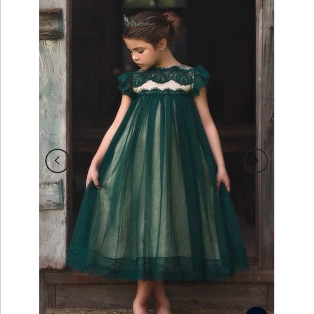 Trish scully child emerald green dress ✨